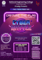 NEC TECHFEST 2k25 - Capture The Flag Technical Symposium Poster